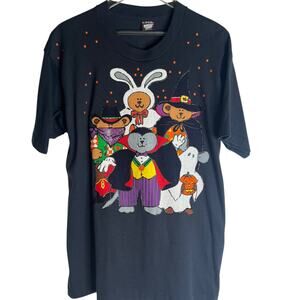 Vintage Screen Stars Halloween Witches Ghost Vampire Cowboy Rabbit Bear Shirt